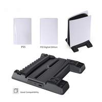 Nouvelle console multifonctionnelle avec ventilateur de refroidissement, base de charge sans fil pour manettes, station de charge double pour PlayStation 5