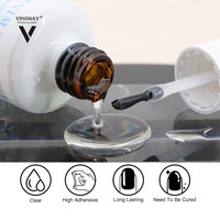 Vinimay Couche de base supérieure de haute qualité sans lingette Haute brillance 15ml Couche de finition mate Couche de base en caoutchouc épais pour la vente en gros