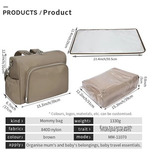 <span class=keywords><strong>Bolsa</strong></span> de Pañales Personalizada de Gran Capacidad, Mochila de Viaje para Mamá, <span class=keywords><strong>Bolsa</strong></span> de Pañales con Correa para el Hombro, <span class=keywords><strong>Bolsa</strong></span> de <span class=keywords><strong>Hospital</strong></span>, <span class=keywords><strong>Bolsa</strong></span> de Fin de Semana para Bebé - Product Image 4