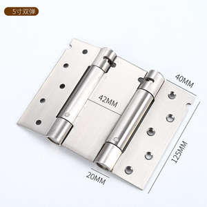 Bisagra de acero inoxidable para muebles, de doble apertura, con amortiguación de resorte, plegable automática, de apertura oscilante, suave, moderna, para dormitorio de hotel y cocina - Product Image 4