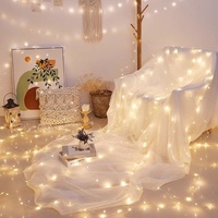 Guirlandes lumineuses LED en fil de cuivre à piles, étoiles colorées clignotantes, IP44, lumières féériques pour la décoration de fête, de chambre et de jardin