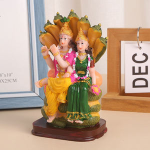 風水樹脂工芸品ヒンドゥー教の神像タイヴィシュヌとラクシュミ夫婦の彫刻東南アジアタイ寺院の装飾品 - Product Image 2