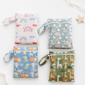 Bolsa de Armazenamento Portátil Multifuncional Estampada 18*25 cm, Reutilizável, Impermeável, para Fraldas de Bebê e Roupas de Natação - Product Image 1
