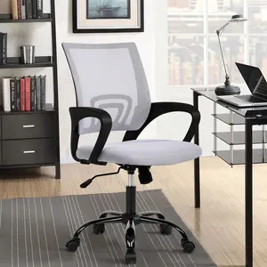 工厂批发最佳设计专业家用电脑椅高背白色网状员工办公座椅出售