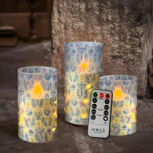 Oem ODM 3PCS SET LED trụ cột nến Flameless Pin hoạt động nến cho trang trí nội thất bên Nguồn cung cấp đám cưới nhấp nháy nến - Product Image 2