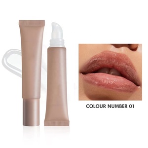 No Logo Shiny Gloss Fat Oil <span class=keywords><strong>Lip</strong></span> <span class=keywords><strong>Glow</strong></span> Oil Baume teinté végétalien lisse hydratant pour le soin des lèvres sèches Baume repulpant - Product Image 5