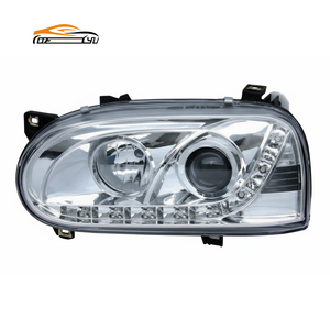 Fari Anteriori LED Bianchi con Luci Diurne per Volkswagen V.W <span class=keywords><strong>GOLF4</strong></span> 1992-1997 H6941017AF H6941018AF - Product Image 1