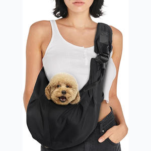 Free sample Black Foldable Portable Small <b>Dog</b> Travel Hands-free Shoulder Bag Pet <b>Dog</b> Cat <b>Sling</b> <b>Carrier</b> Backpack <b>Carrier</b> Bag - Product Image 1