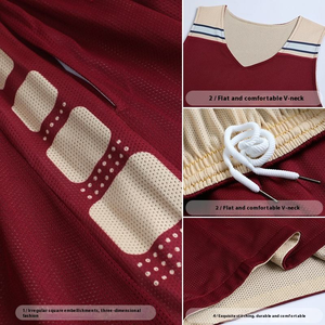 เสื้อบาสเก็ตบอลขายส่งสำหรับผู้ชาย แบบสั่งทำพิเศษ คุณภาพสูง ชุดบาสเก็ตบอลแบบกลับด้านได้ - Product Image 4