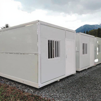20 40ft Auto Pliant Mobile Portable Caravane Conteneur Maison Deux Chambres Un Hall Pliable Maison Préfabriquée Conteneur d'Expédition