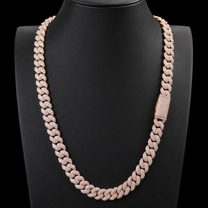 Two Tone 925 Silver 10MM Moissanite Cuban Link <b>Chain</b> <b>Iced</b> <b>Out</b> Hip Hop Necklace Luxury Statement Jewelry for Men - Product Image 1