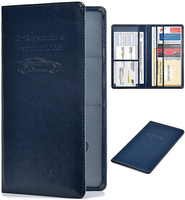Porte-monnaie de voiture en cuir PU, étui de rangement en cuir PU de haute qualité, porte-documents magnétique, porte-cartes d'enregistrement pour automobile