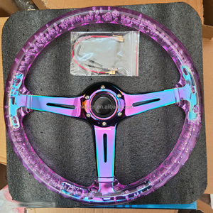 Universal 14 pulgadas 10 colores acrílico Car Tuning Parts Racing Drifting volante - Product Image 5