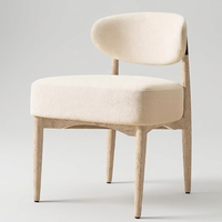 Ensemble de chaises de salle à manger de luxe haut de gamme, chaises de salle à manger en bois massif courbé en forme de croissant, fabriquées à la main, pour hôtels et restaurants