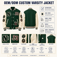 Veste universitaire en laine personnalisée pour hommes, veste de baseball OEM, respirante, hiver, étiquette privée, broderie, décoration en cristal