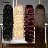 Perruques Jerry Curly en cheveux humains, Lace Front transparente, pour cheveux vietnamiens bruts, Water Wave, Kinky Curly, pour femmes noires