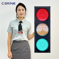 Feux de signalisation piétonnière LED Cishine 100mm/200mm/300mm rouge vert jaune 12-24VDC 220V avec minuteur de compte à rebours