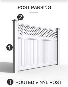 Panneaux de clôture Fentech Design Top Privacy, poteaux <span class=keywords><strong>en</strong></span> <span class=keywords><strong>treillis</strong></span>, clôture <span class=keywords><strong>en</strong></span> vinyle, 6 pieds de haut, blanc, moderne, résistant à la pourriture, imperméable, décoratif pour extérieur - Product Image 4