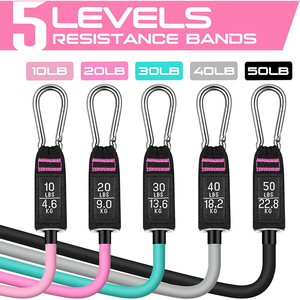 Bandas de Ejercicio Ajustables de TPE para Gimnasio, Bandas de Resistencia Elásticas de Alta Resistencia para Entrenamiento Físico, Juego de 11 Tubos - Product Image 2