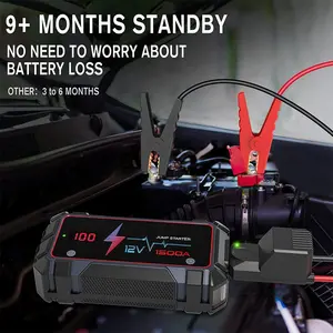 Kit de démarrage d'urgence pour voiture avec chargeur USB rapide, batterie LED