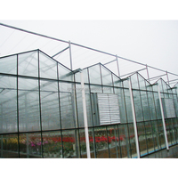 Serre agricole multi-chapelles IGREEN à dôme en verre flottant, panneaux en acier galvanisé, grande taille, pour culture hydroponique moderne
