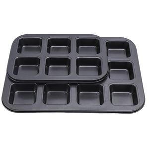 Moule à pain rectangulaire 12 cavités, plaque de cuisson professionnelle industrielle pour pâtisserie, en aluminium avec revêtement antiadhésif, écologique - Product Image 3