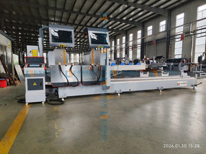 Nouvelle scie à onglet double tête E-WORLD pour la découpe de l'aluminium 380V, haute précision, machine industrielle pour la fabrication de fenêtres et de portes - Product Image 6