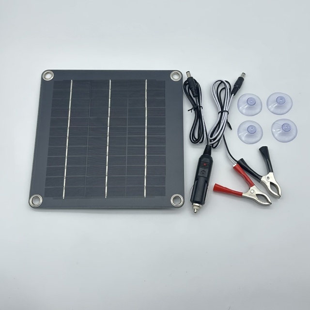 Wholesale 10W 12V High Efficiency Flexible Solar Panel Charger for Car RV Trailer Tractor-Waterproof & Portable 23% Efficiency