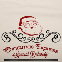 Sac de Noël en coton 100% avec imprimé vintage, cordon de serrage rouge, grand sac cadeau de Noël, sac de rangement pour cadeaux de Noël, logo personnalisé