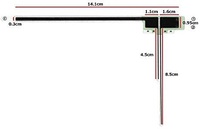 Antenne en film huawei VHF UHF de type L GT, pour gps, fenêtre de voiture, gain élevé, gps