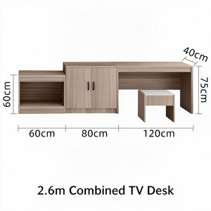Juego de Muebles de Dormitorio para Hotel, Hostal, B&B, Apartamento Moderno, Cama Completa de Madera Contrachapada Orientada a las Personas - Product Image 3