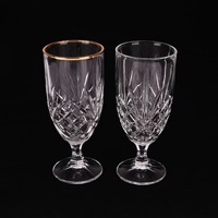 Vente flash Verres à vin vintage colorés en forme de cocktail Bordure dorée Verres à boire Mariage Fête Vert Bleu Violet Rose Gobelets