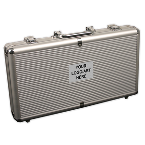 Étui en aluminium pour jetons de poker pouvant accueillir 300 jetons avec plateau, récipient durable et élégant pour votre jeu - Product Image 1