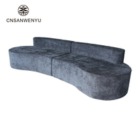 Canapé simple pliable moderne en tissu éponge haute densité, idéal pour la réception d'hôtel et le salon