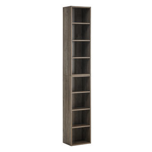Db 8 Tier <b>Media</b> Tower Rack Adjustable Slim Storage Cabinet Tall Narrow Bookcase For Living Room Modern Wood Design - Product Image 4