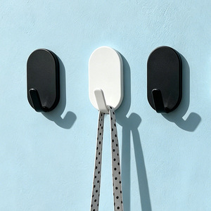 Wall Mounted Self Adhesive Hooks Rectangle Shape Heavy Duty Strong For Kitchen Bathroom Door <b>Clothes</b> <b>Storage</b> - Product Image 1