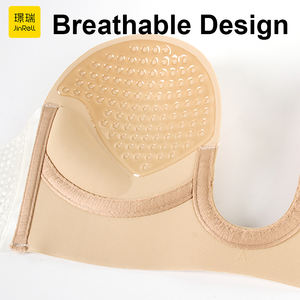 Una pieza sin costuras en forma de U sin tirantes Sexy Intimates Patrón sólido tejido con lado adhesivo Logotipo sin cables en la taza para el verano - Product Image 3