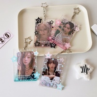 Penutup Pelindung Kartu Foto Idol Kpop, Anti RFID, Resleting, Akrilik Ringan, Tempat Kartu Kecil, Penyimpanan Kartu Bintang