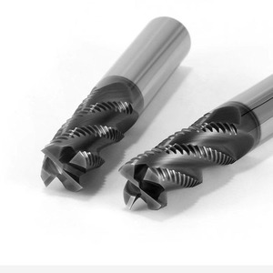 4 Flute HSS Roughing <strong>End</strong> <strong>Mill</strong> TiAlN Coated CNC Milling Cutter For Steel Aluminum Stainless Heavy Duty - Product Image 5