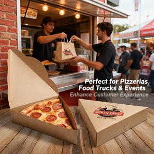 Cajas de Cartón Kraft para Porciones de Pizza, Desechables, Ecológicas, de Grado Alimenticio, para Comida para Llevar, Personalizables con Logotipo y Tamaño - Product Image 5
