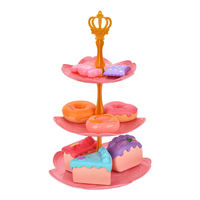 Ensemble de jeu Thé de l'après-midi Lapin 50 pièces Jouets alimentaires d'imitation pour enfants Jouets de cuisine pour l'heure du thé Desserts Gâteaux Jouet en plastique