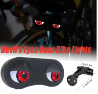 Diable yeux lumière LED cyclisme feu arrière étanche USB vélo feux d'avertissement vélo moto accessoires photographie