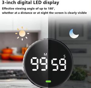 Mechanical Manual <b>Timer</b> Magnetic Kitchen <b>Timer</b> Cooking Study Stopwatch Fitness Countdown Alarm Clock Stainless Steel Kitchen - Product Image 3