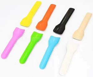 आइसक्रीम कम्पोस्टेबल फैक्टरी सस्ती 100% कम्पोपोस्टेबल गेलेटो चम्मच मिनी पेपर स्कोप डिस्पोजेबल दही आइसक्रीम चम्मच - Product Image 3