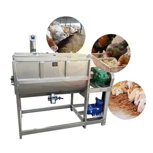 China 100 Kg Granule Mixer Cement Premix Animal Feed Mill and Mini Cattle Horizontal Feed Mixer for Sale