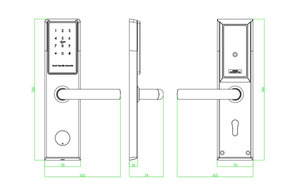 Cerradura <span class=keywords><strong>de</strong></span> puerta <span class=keywords><strong>de</strong></span> hotel TTlock con contraseña habilitada para <span class=keywords><strong>la</strong></span> nube generada remotamente Panel y manija <span class=keywords><strong>de</strong></span> acero inoxidable 304 <span class=keywords><strong>de</strong></span> alta calidad - Product Image 4