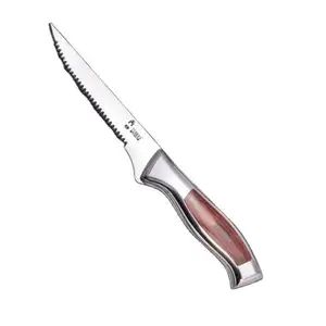 QXF новый дизайн 3cr13 кухонный нож для стейка из нержавеющей стали с деревянной ручкой Pakka