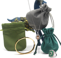 Sac en velours à cordon de serrage pour emballage de bijoux en gros Jinsky, petit sac cadeau