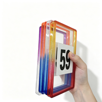 Pelindung Kartu Graded TPU Warna Gradasi Glitter dengan Pelat Akrilik Transparan untuk PSA Slab
