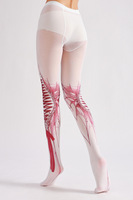 Leggings moulants en velours tricoté 50D, transparents, sexy, style Halloween, collants imprimés numériquement pour femmes